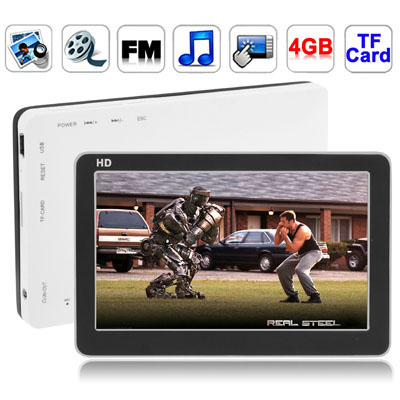 4.3 inch Touch Screen 4GB MP5 Player, Support FM Radio, E-Book, Games, TV Out (Black)